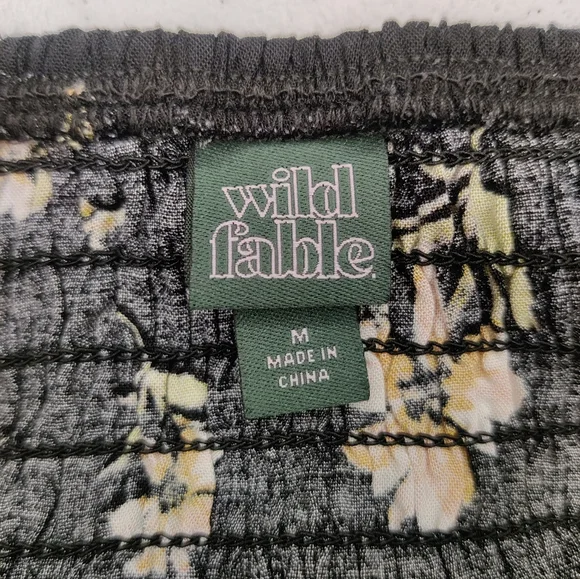 Wild Fable black floral dress size M - Picture 4 of 4